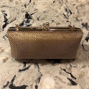Bebe gold clutch